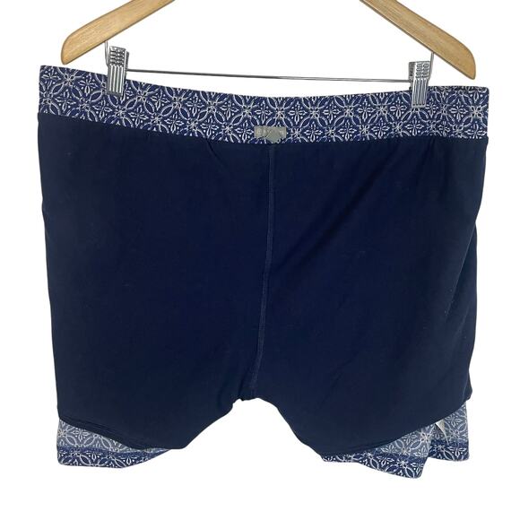 T by Talbots 2X Navy White Medallion Print Skort Stretch Golf Tennis Pockets - Picture 4 of 15